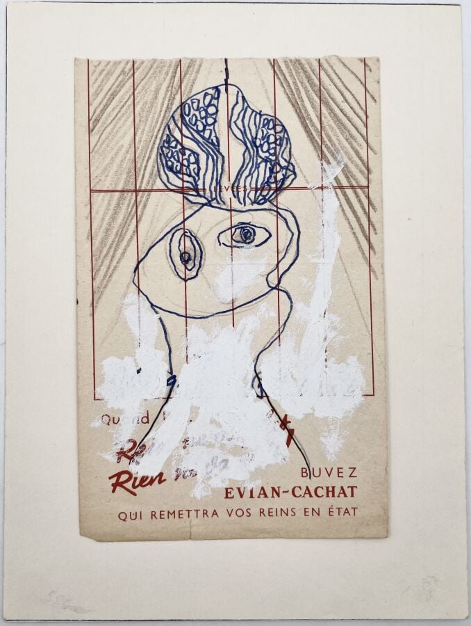 SLAVKO KOPAČ (1913-1995) - Sans titre, 1983, stylo bille , mine de plomb et reh…
