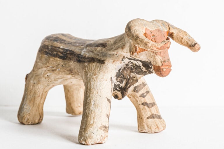 SLAVKO KOPAČ (1913-1995) - Taureau - Terre cuite peinte, restauration et manque…