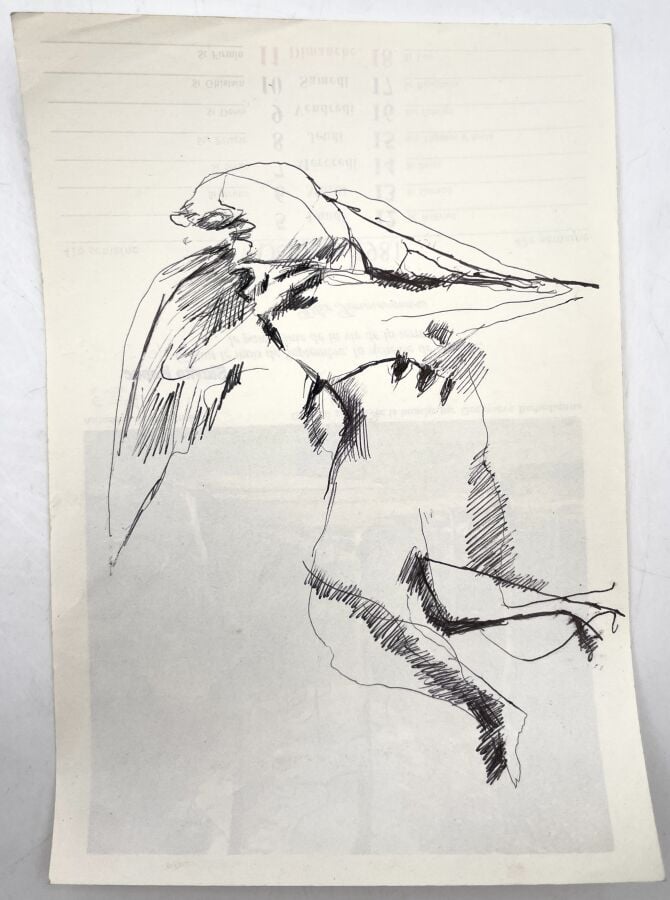 SLAVKO KOPAČ (1913-1995) - Têtes de chevaux, ensemble de stylos bille, crayon s…