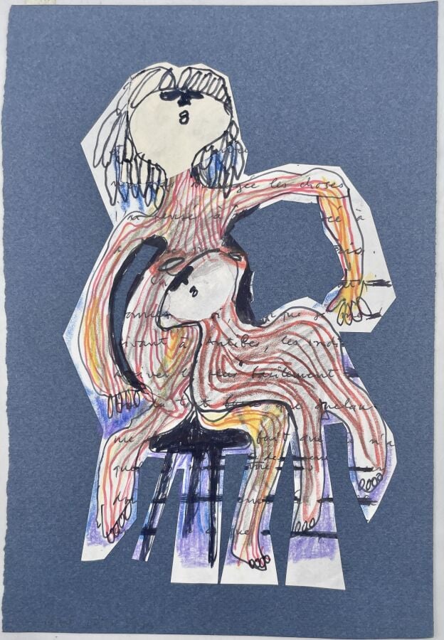 SLAVKO KOPAČ (1913-1995) - Visage de profil,1966 ,encre et technique mixte sur…