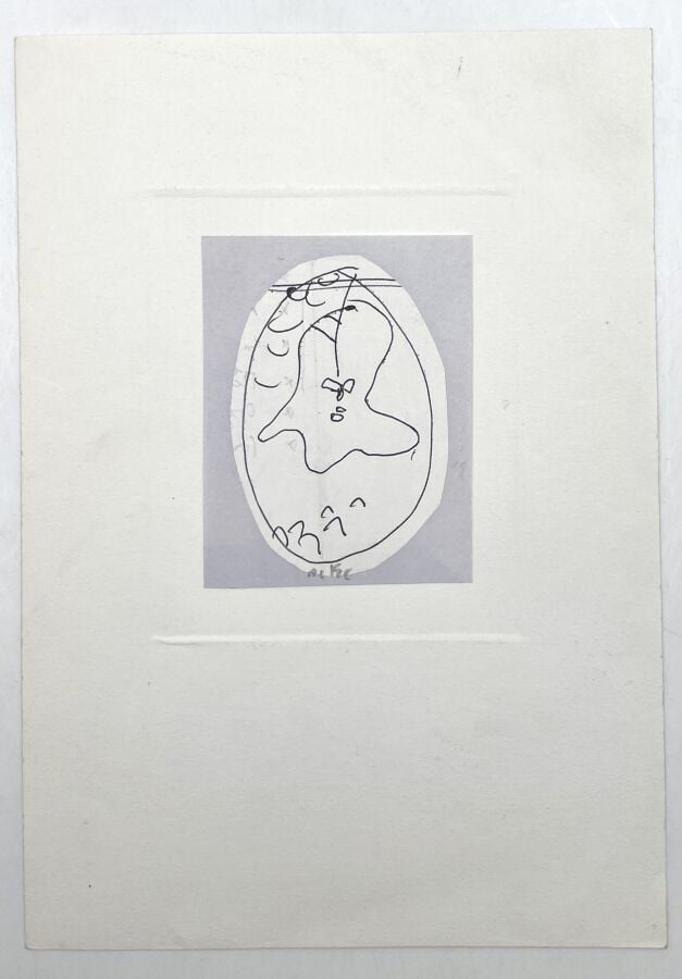 SLAVKO KOPAČ (1913-1995) - Visages, 1951,crayon sur papier, signé et daté en ba…