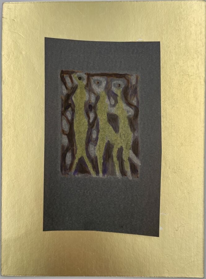 SLAVKO KOPAČ (1913-1995) - Visages, stylos et collages sur papier, cachet du mo…