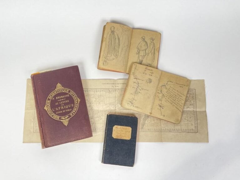 AFRIQUE.Lot de documents ,carnets de route, mission Jean Dybowski (1891) - - Lo…