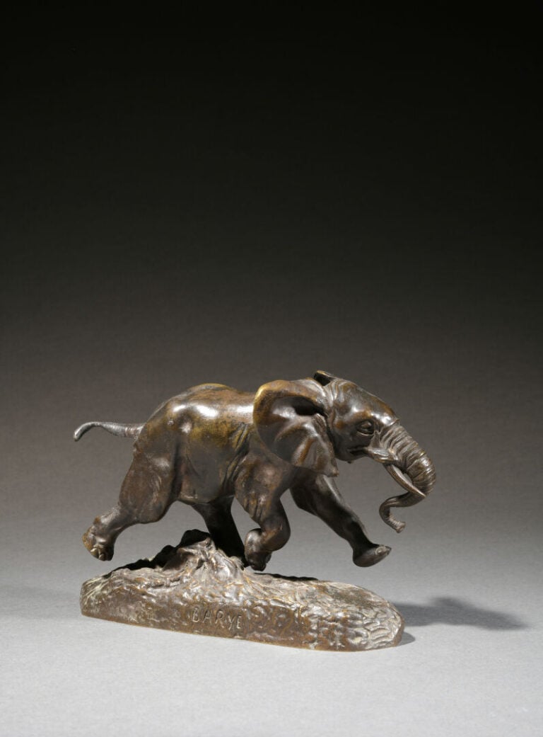 Antoine-Louis BARYE (1796-1875), d'après - Elephant du Sénégal - Epreuve en bro…