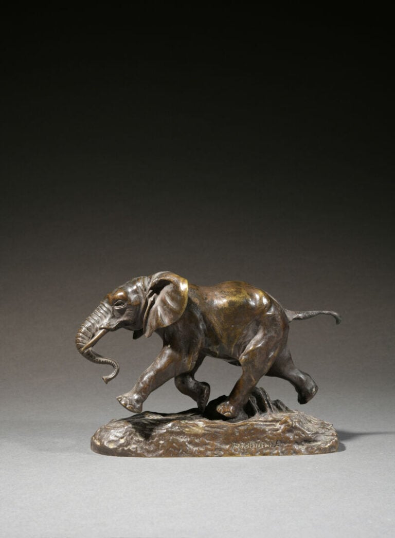 Antoine-Louis BARYE (1796-1875), d'après - Elephant du Sénégal - Epreuve en bro…