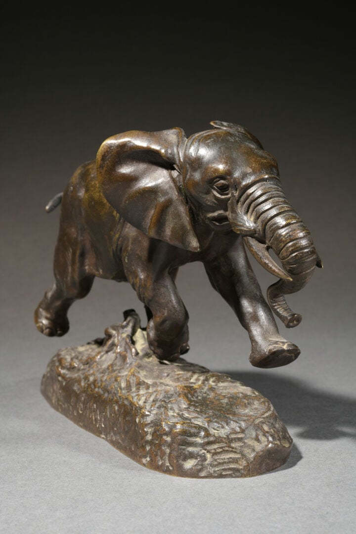 Antoine-Louis BARYE (1796-1875), d'après - Elephant du Sénégal - Epreuve en bro…