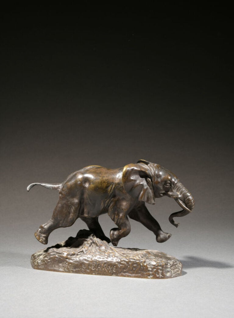 Antoine-Louis BARYE (1796-1875), d'après - Elephant du Sénégal - Epreuve en bro…