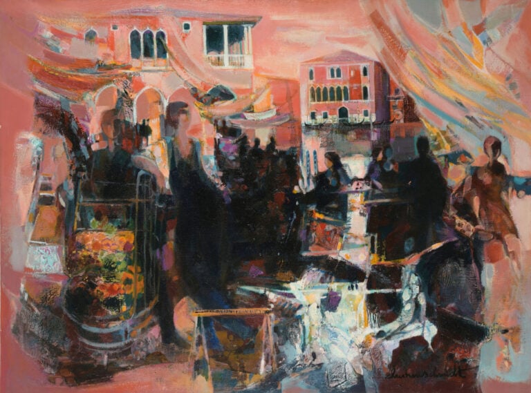 Christian SCHMIDT (1919-2003) - Marché à Venise - Huile sur toile, signée en ba…