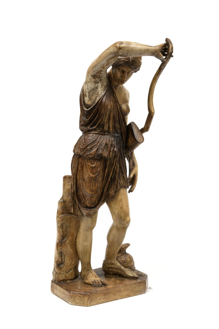 D'après Luigi VALADIER (1726-1785) - Amazone blessée - Grande sculpture en plât…