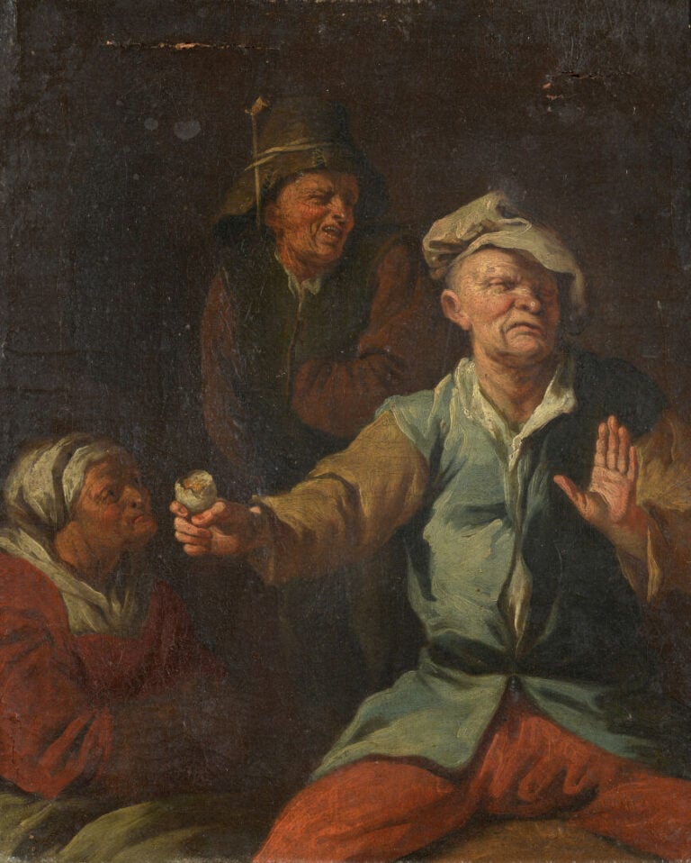 Ecole hollandaise du XVIIe siècle - Scènes de taverne - Deux huiles sur toile f…