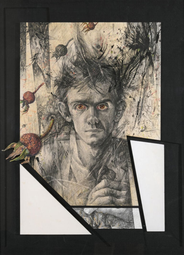 Fred NALL (né en 1948) - Marmotte, 1983 - Technique mixte et collage - Signé, t…