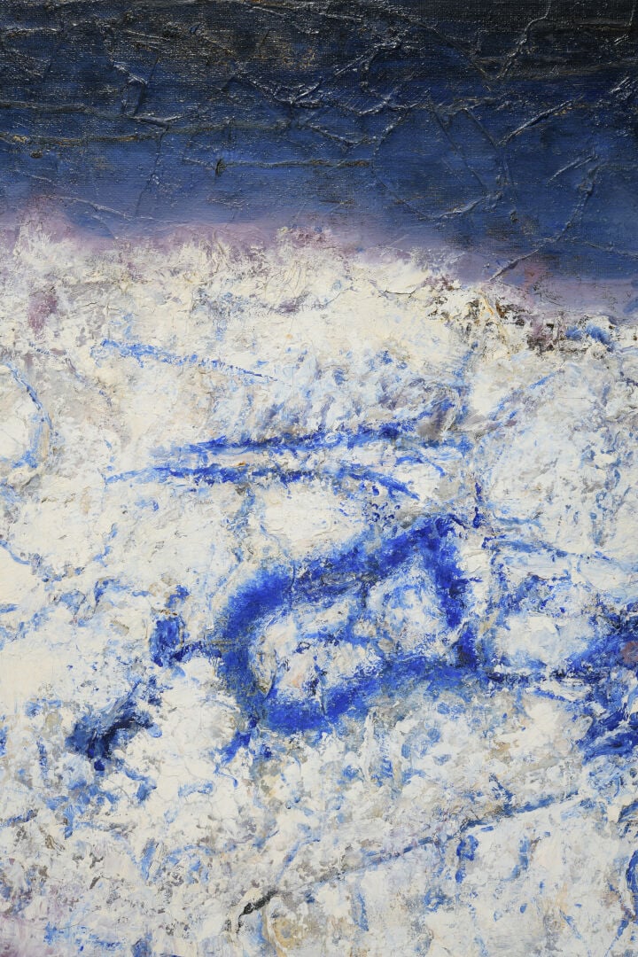 Kei SATO (1906-1978) - Espace solitaire - Huile sur toile, signée et datée 75 e…