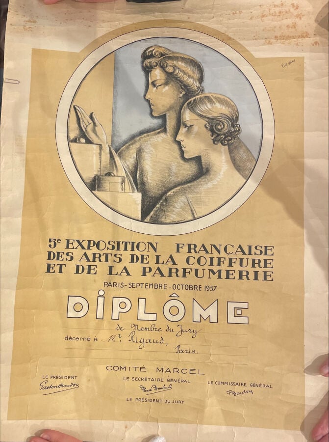 LAFNET, - Affiche de la 5e exposition française des arts de la coiffure et de l…
