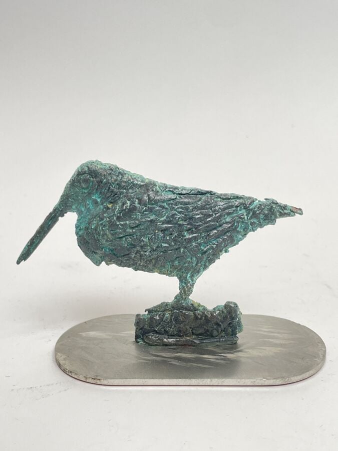 LAURENT Georges ( 1940 ) - Bécasse de Java - Bronze à patine vert brune sur ter…