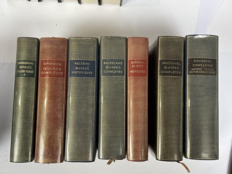 Lot de 7 livres de la Pléiade comprenant : - - CHATEAUBRIAND, Mémoires d'outre-…