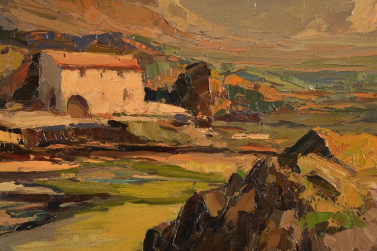 Pierre BACH (1906-1971) - Environs de Calvi, Corse, 1950 - Huile sur toile, sig…