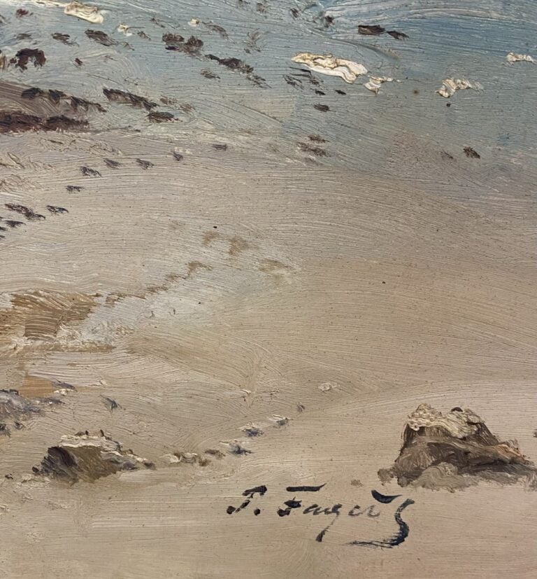 Pierre FAGET-GERMAIN (1890-1961) - Bord de mer - Huile sur isorel, signé en bas…