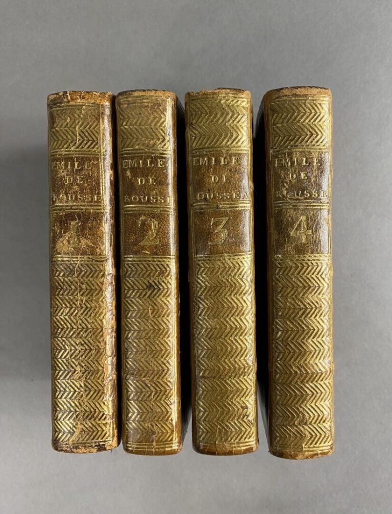 ROUSSEAU Jean Jacques - Émile, ou de l'Éducation - Londres, 1780. - 4 vols. in-…