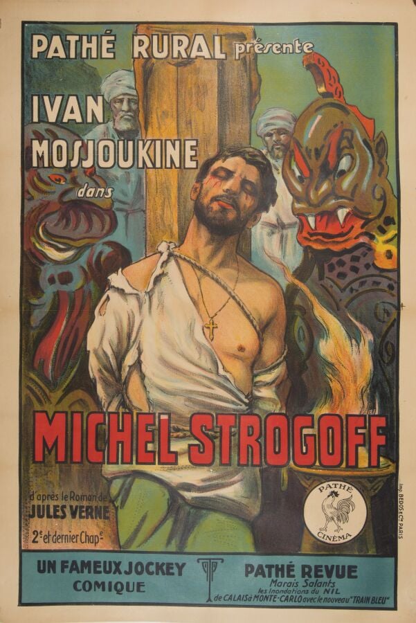 Affiche de cinéma. Pathé Rural présente Ivan Mosjoukine dans Michel Strogoff d'…