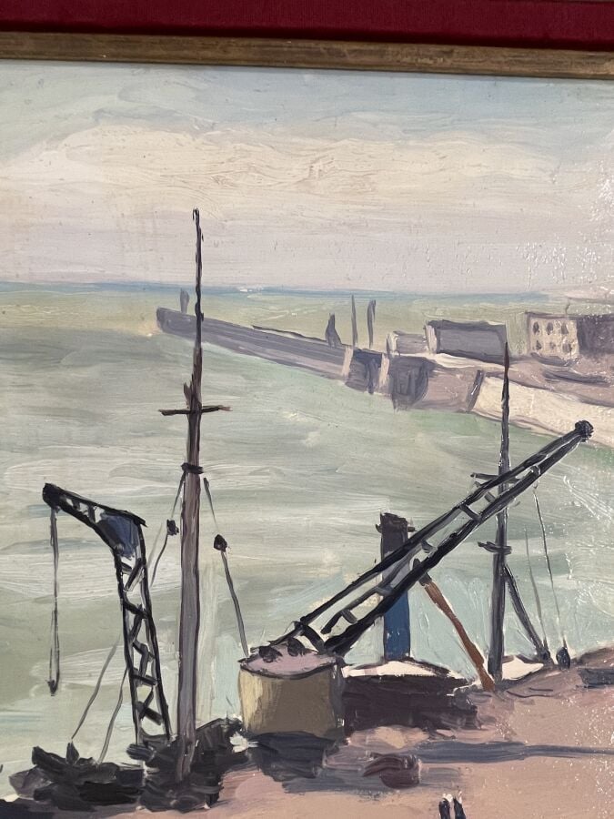 Albert MARQUET (1875-1947) - Port d'Alger - Huile sur panneau, signée en bas à…