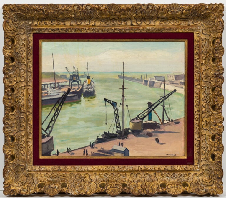 Albert MARQUET (1875-1947) - Port d'Alger - Huile sur panneau, signée en bas à…