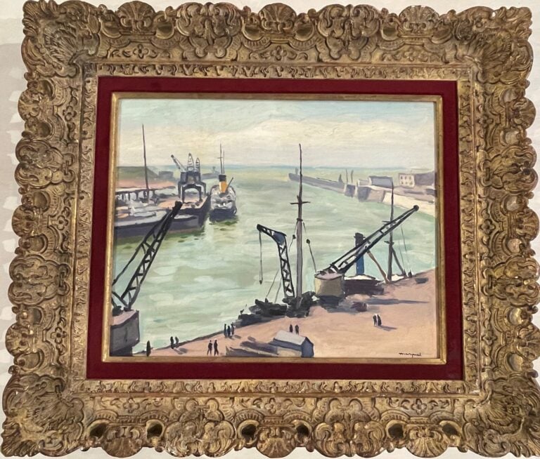 Albert MARQUET (1875-1947) - Port d'Alger - Huile sur panneau, signée en bas à…