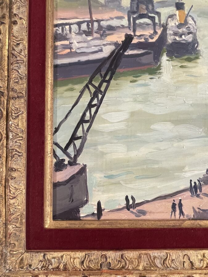 Albert MARQUET (1875-1947) - Port d'Alger - Huile sur panneau, signée en bas à…