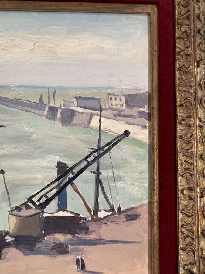 Albert MARQUET (1875-1947) - Port d'Alger - Huile sur panneau, signée en bas à…