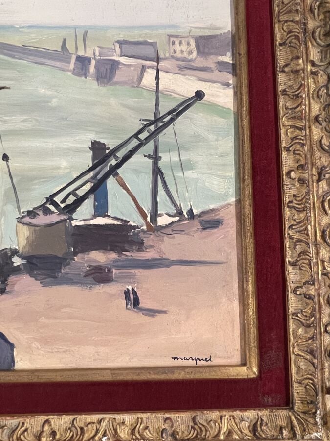 Albert MARQUET (1875-1947) - Port d'Alger - Huile sur panneau, signée en bas à…