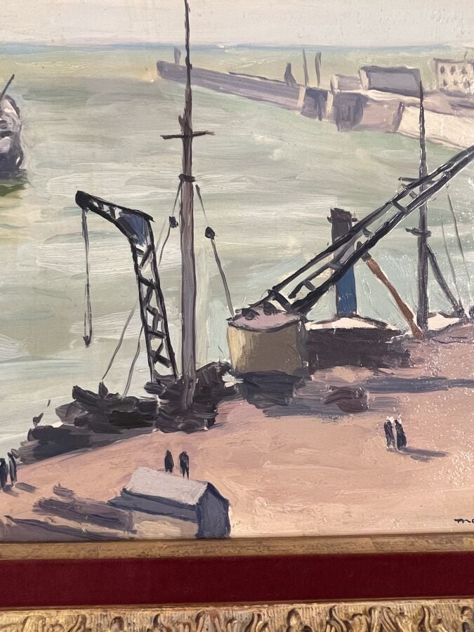 Albert MARQUET (1875-1947) - Port d'Alger - Huile sur panneau, signée en bas à…