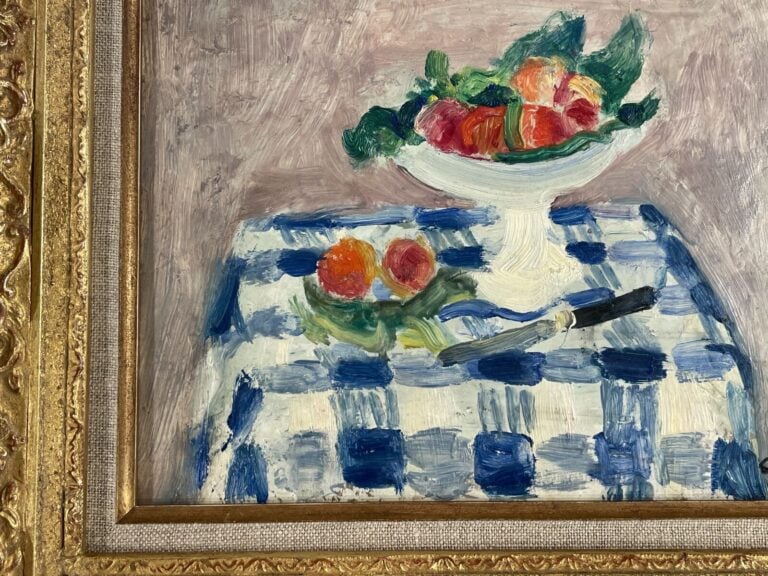 Charles CAMOIN (1879-1965) - Compotier de fruits - Huile sur carton, cachet d'a…