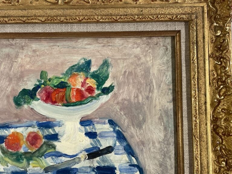 Charles CAMOIN (1879-1965) - Compotier de fruits - Huile sur carton, cachet d'a…