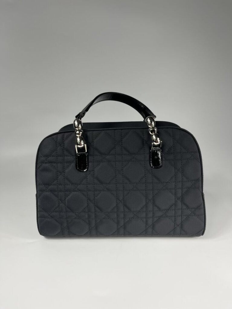 CHRISTIAN DIOR (2001) - Sac à main "Cannage Malice" en toile matelassée et cuir…