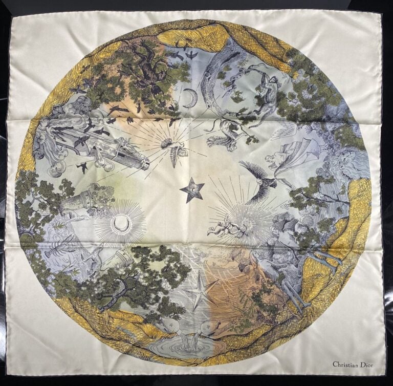 CHRISTIAN DIOR par Maria Grazia Chiuri - Carré en twill de soie imprimé polychr…