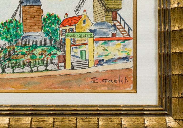 Élisée MACLET (1881-1961) - Moulin de la Galette à Montmartre - Aquarelle sur p…