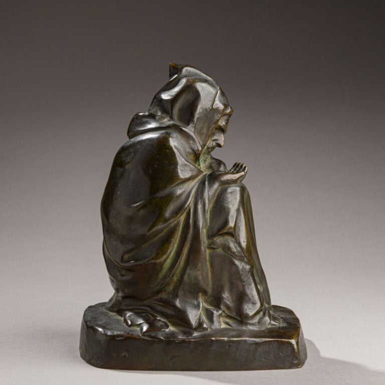 Émile GAUDISSARD(1872-1956) - Mendiant - Bronze à patine verte foncée, signé su…
