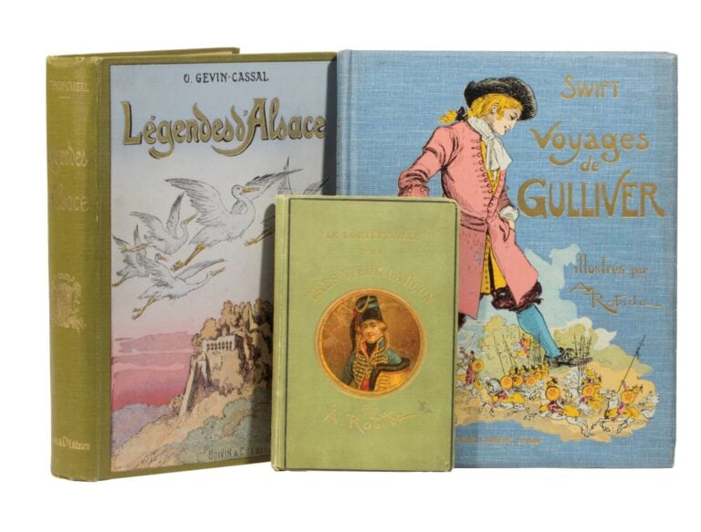 Ensemble de trois ouvrages illustrés par A. Robida. - Le Portefeuille d'un très…