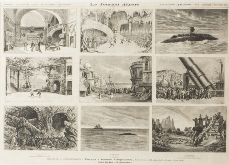 Gravures. Théâtre de la Porte Saint-Martin / Voyage à travers l'impossible, Piè…