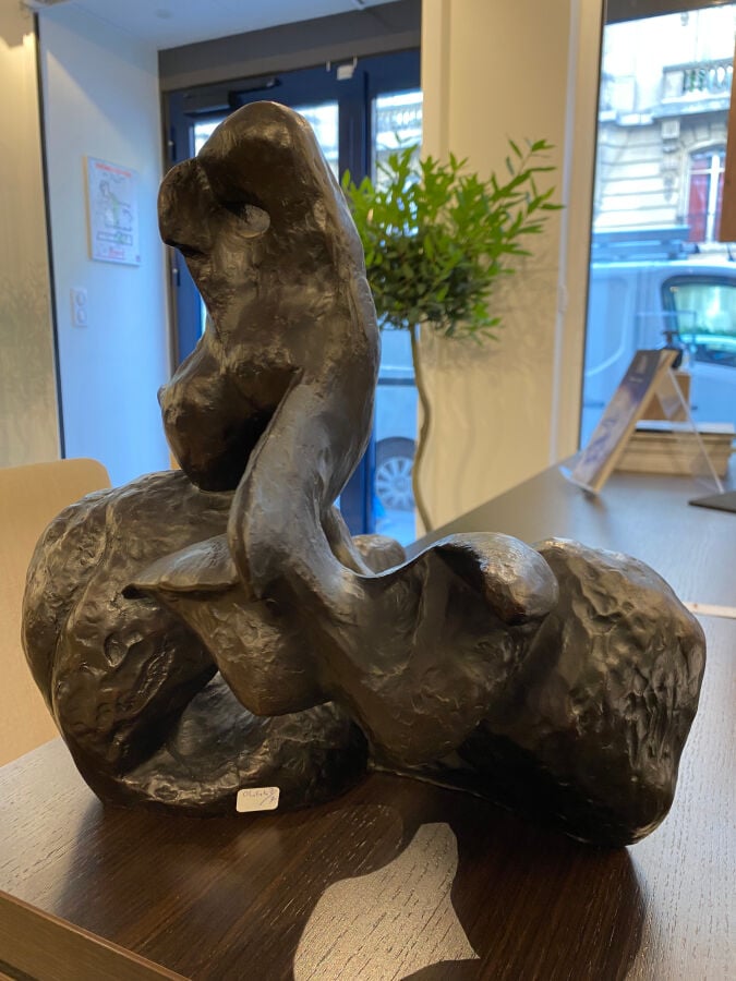 Henri LAURENS (1885-1954) (04447) - Groupe de sirènes, 1938, - Bronze à patine…