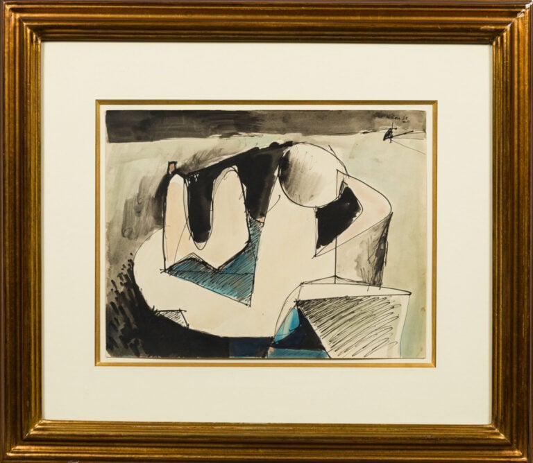 JEAN HÉLION (1904-1987) - Composition, 1938 - Aquarelle sur papier, signée et d…