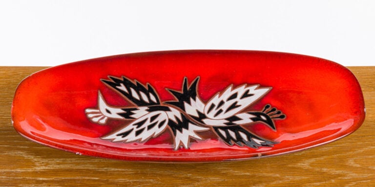 Jean Picart Ledoux (1902-1982) - Coupe sur talon en céramique émaillée - Signée…