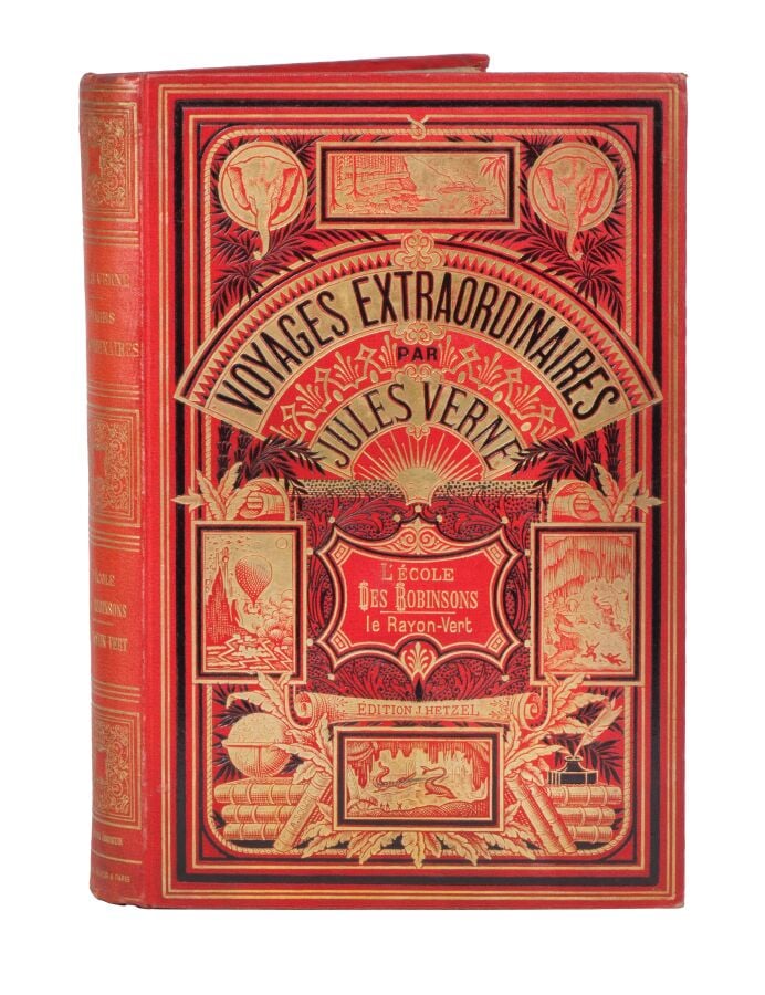 L'École des Robinsons / Le Rayon Vert par Jules Verne. Illustrations de L. Bene…