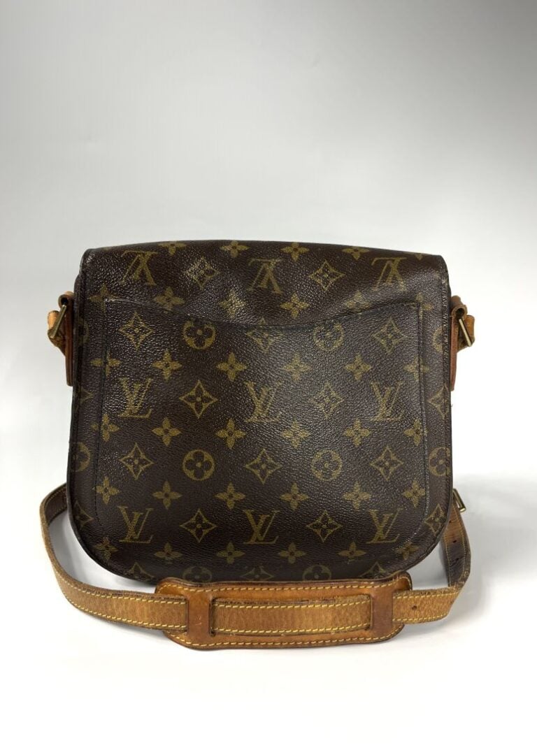 LOUIS VUITTON - Sac « Saint Cloud » en toile monogramme et cuir naturel, bandou…