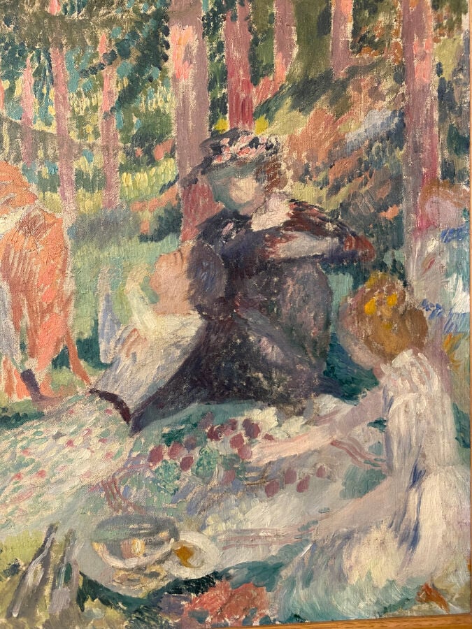 Maurice DENIS (1870-1943) - Pique-nique dans le bois de sapins - Huile sur toil…