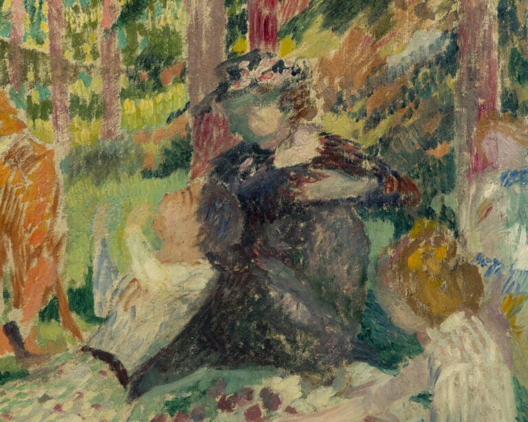 Maurice DENIS (1870-1943) - Pique-nique dans le bois de sapins - Huile sur toil…
