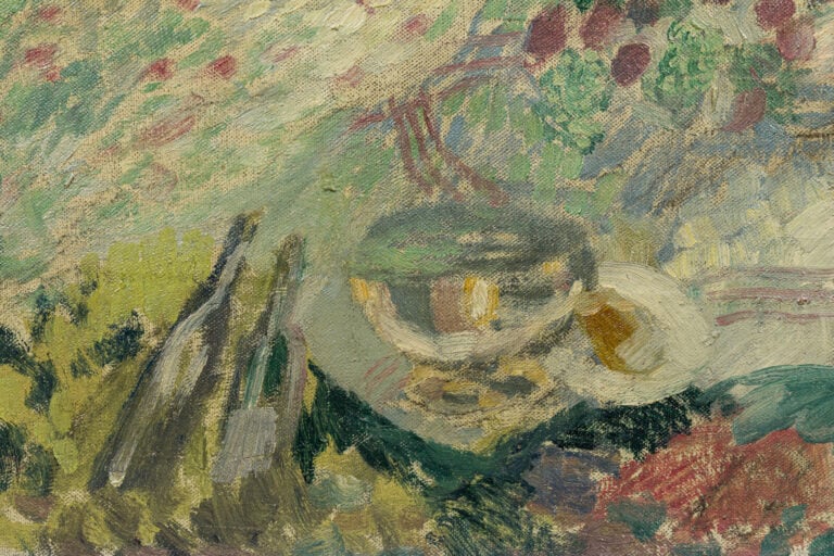 Maurice DENIS (1870-1943) - Pique-nique dans le bois de sapins - Huile sur toil…