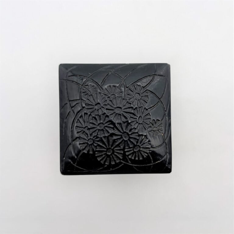 ORSAY, "L'Ambre", (1914), flacon en cristal noir de René Lalique - H. 13 cm