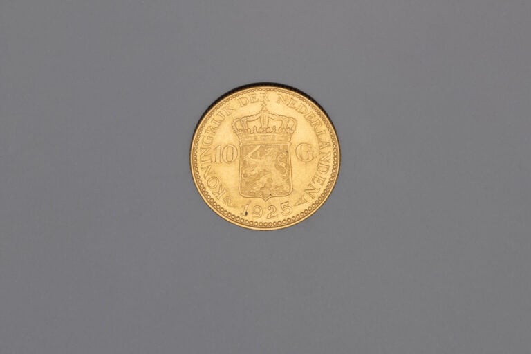 PAYS-BAS - Pièce de 10 florins or 1925 - Poids : 6.7 g