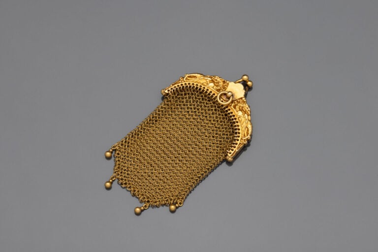 Petite bourse en mailles d'or jaune (750) - Poids : 26.2 g