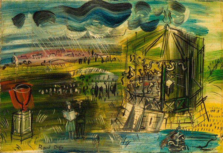 Raoul DUFY (1877-1953) - Le Kiosque à musique, c. 1940, - Huile sur toile, peti…